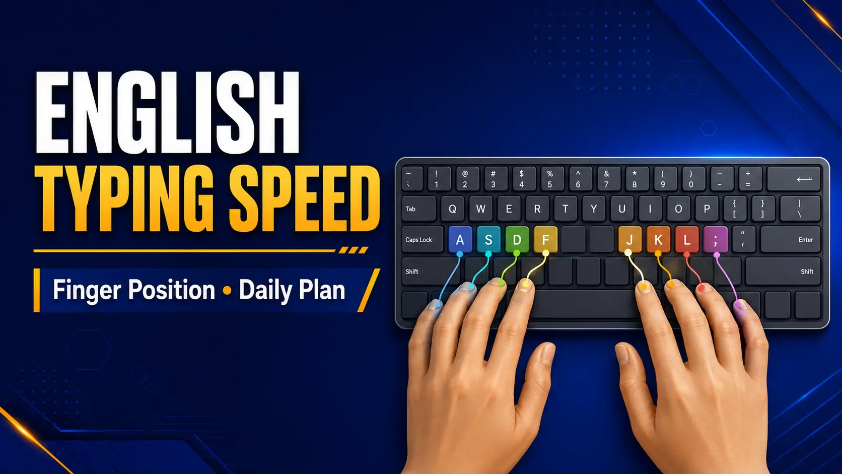English Typing Speed कैसे बढ़ाएँ? Finger Position और Daily Practice Plan